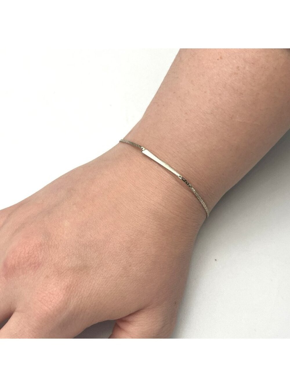 Dainty Bar Chain Bracelet 1/20th Gold Filled 12K Delicate Minimalist Stackable